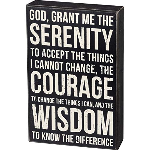 Primitives by Kathy Classic Box Sign Serenity Prayer 8 x 12-Inches 